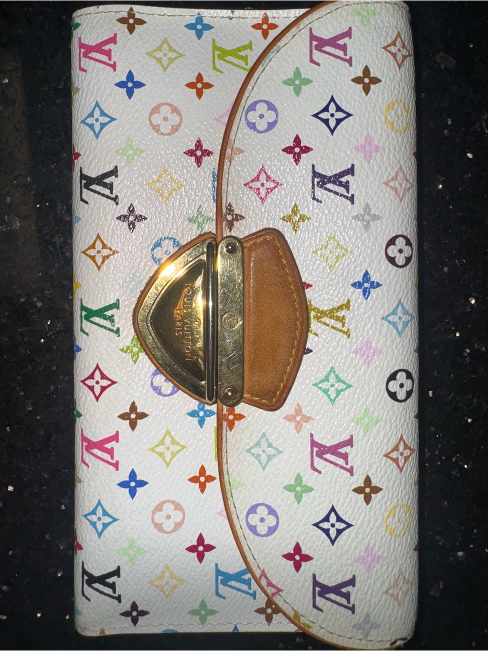Louis Vuitton White Murakami Multicolor Monogram Long Wallet - Picture 2 of 11